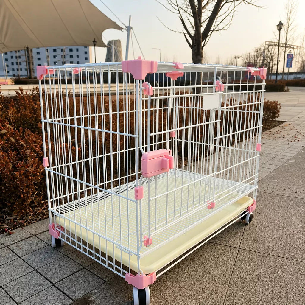 Stackable Metal Dog Crate with Sliding Door