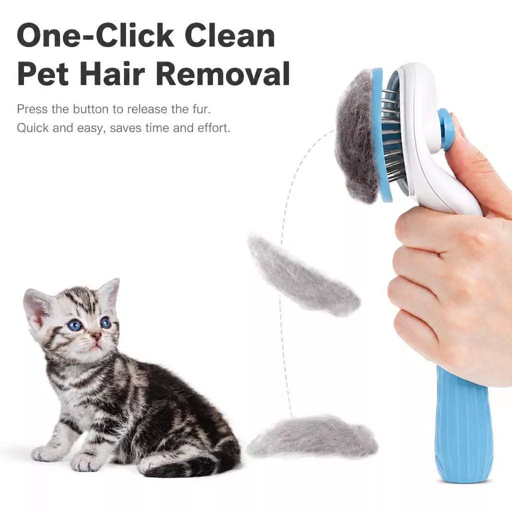 Self-Cleaning Pin Brush for Dogs & Cats