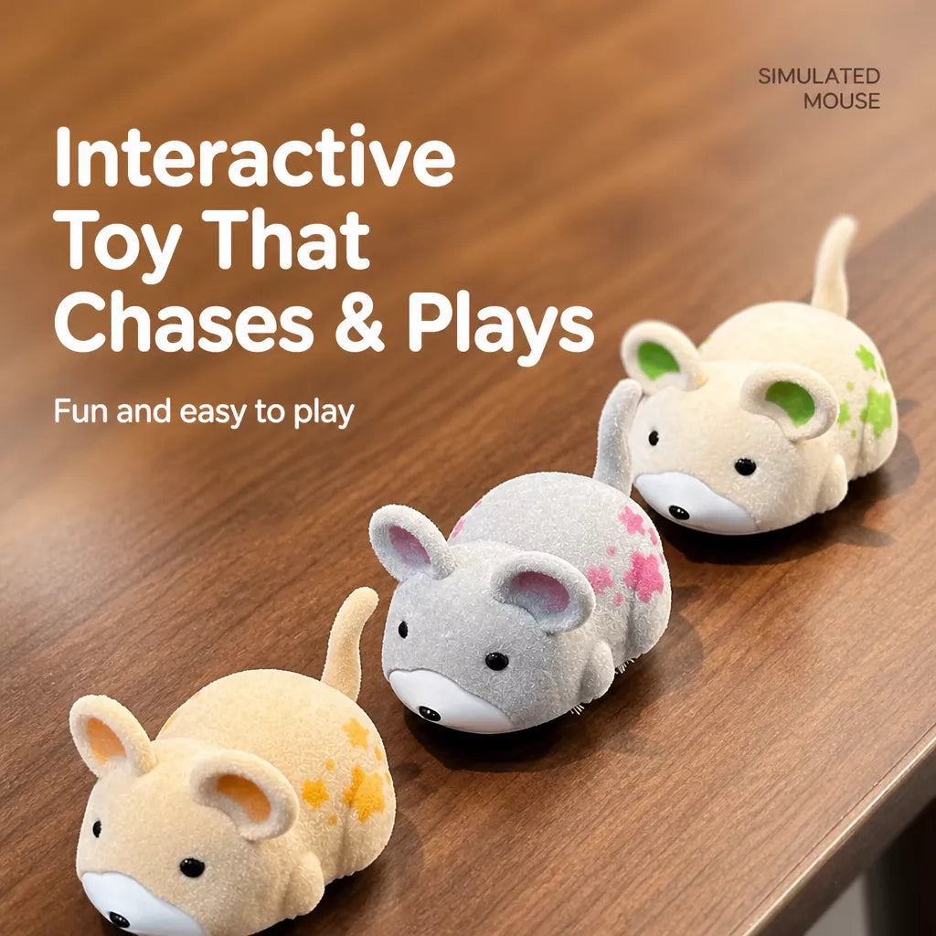 Electronic Plush Mouse Cat Toy with Sound