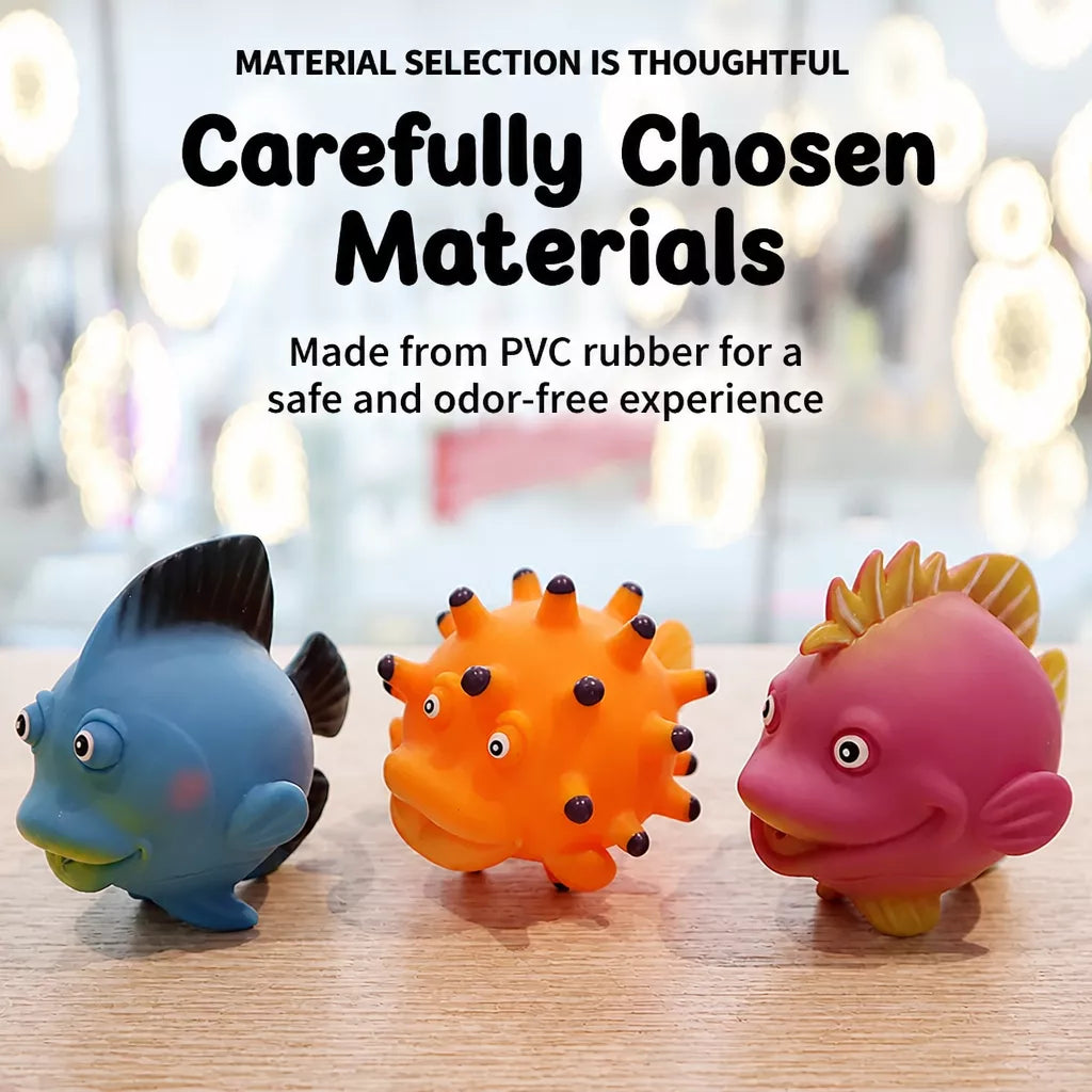 Soft Rubber Animal Bath Toys with Water Sprayers