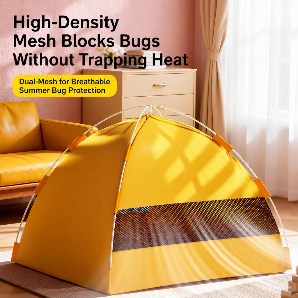 Tent-Style Pet Bed with Removable, Washable Cover