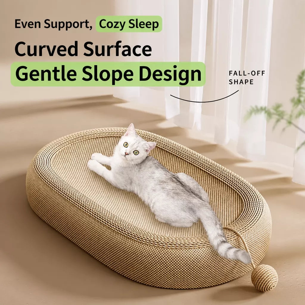 Sisal Cat Scratcher with Interactive Toy