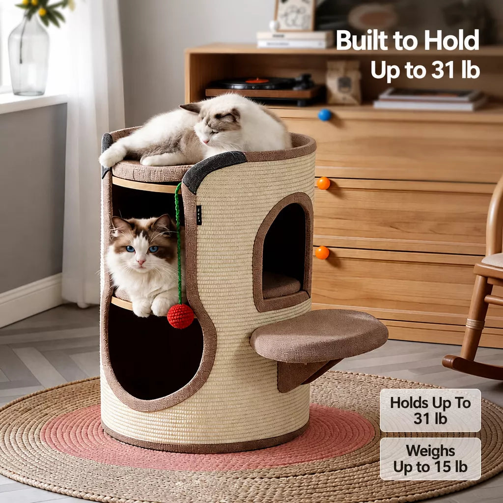 Cat Scratching Barrel Climbing Tower