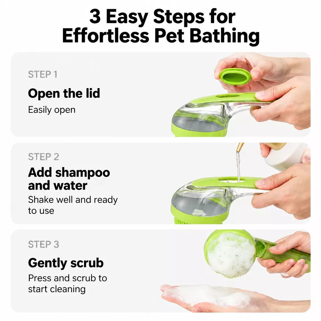 Pet Bath Brush for Dogs and Cats