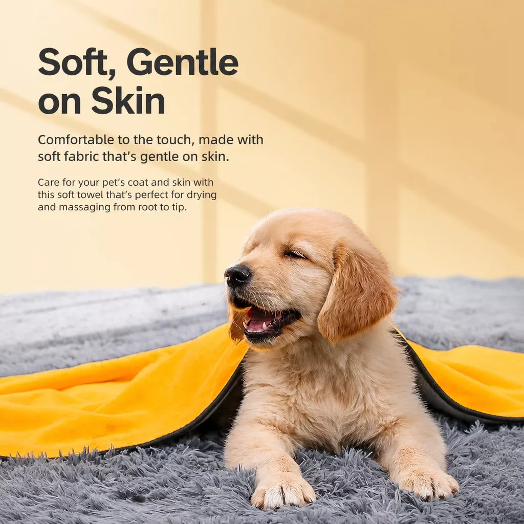 Thick Quick-Dry Pet Drying Towel for Dogs & Cats