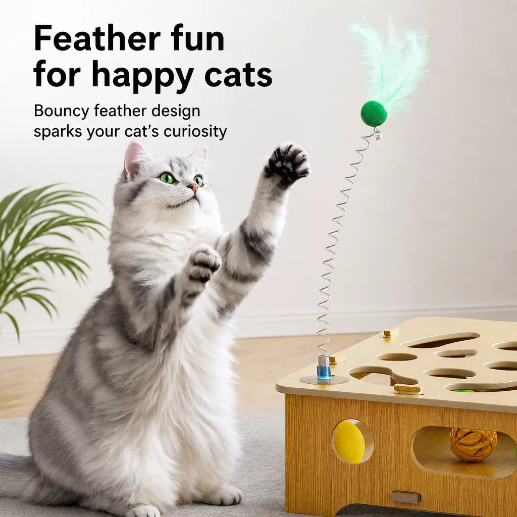Cat Maze Puzzle Toy with Rolling Balls