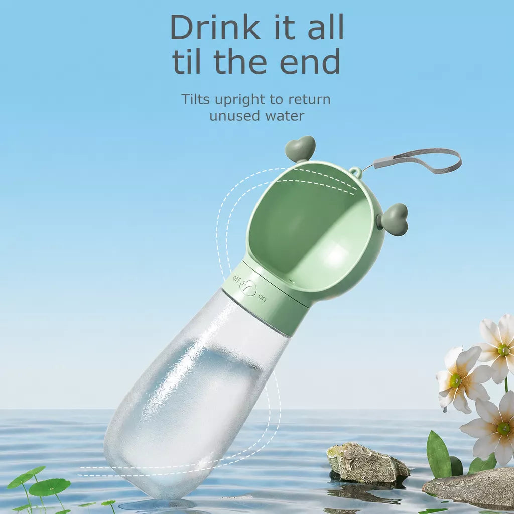 Portable Dog Water Bottle with Foldable Cup for Travel