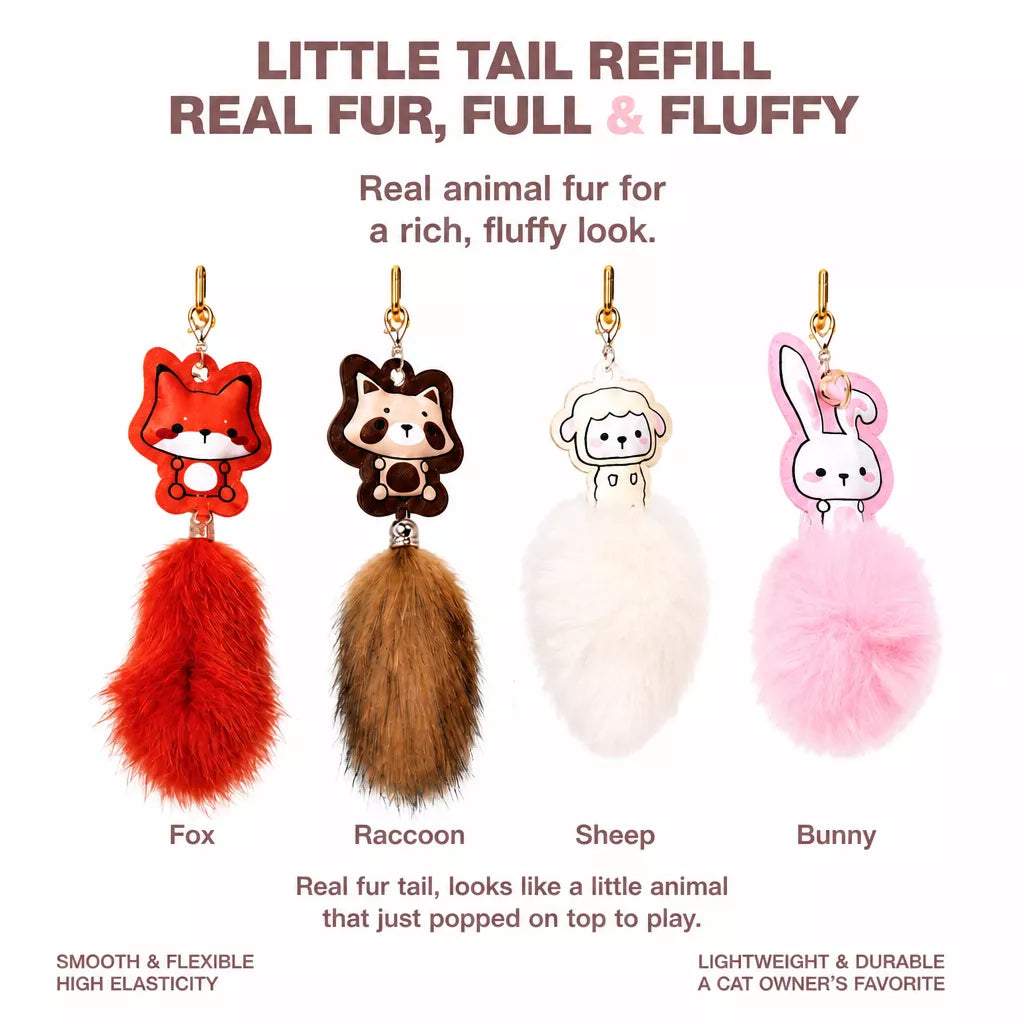 Retractable Cat Teaser Wand with Replaceable Attachments