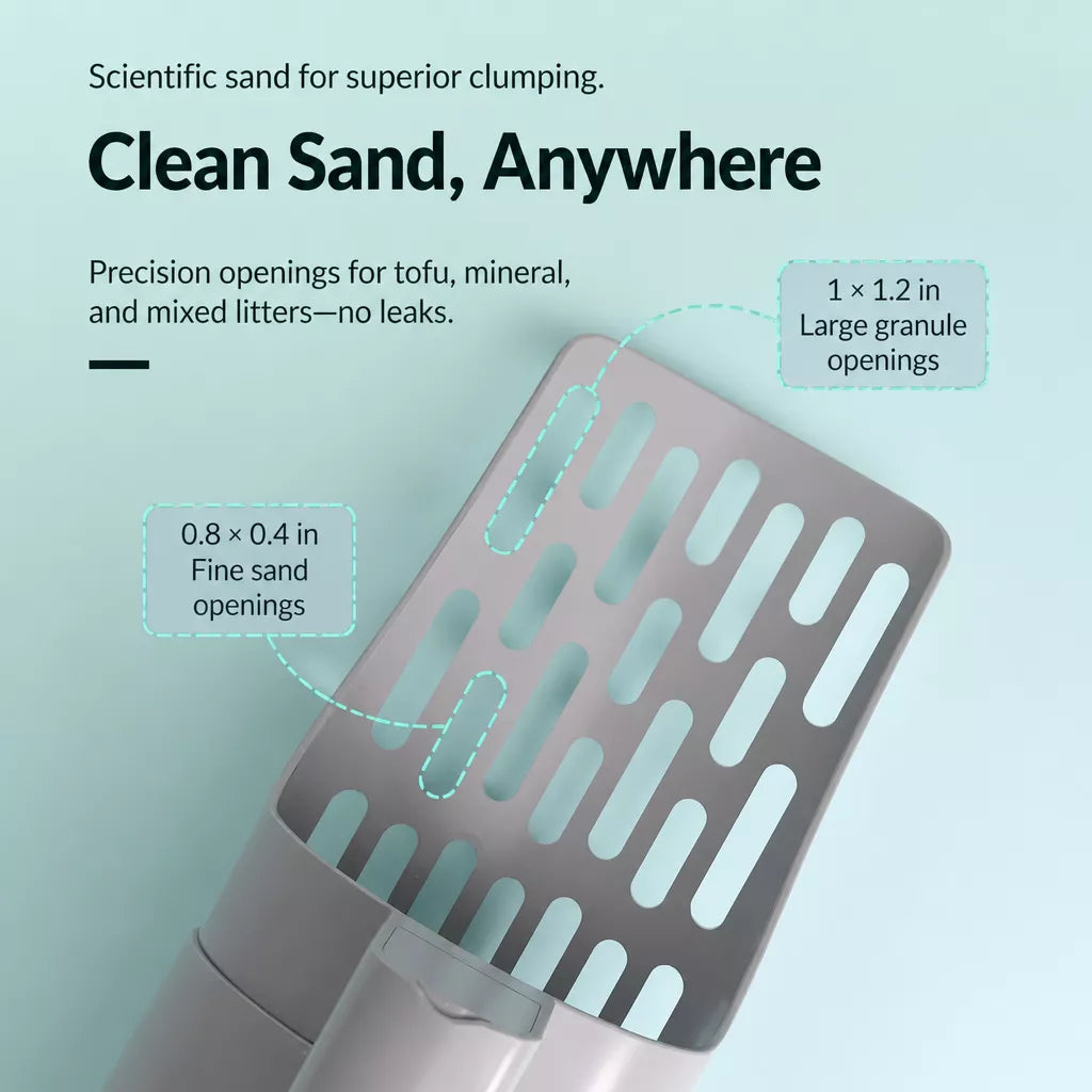 All-in-One Cat Litter Scoop with Bag Roll Holder