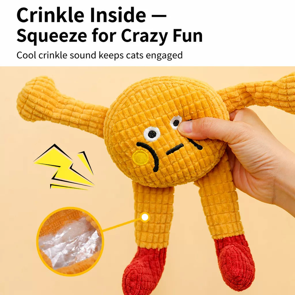 Catnip Squeaky Fleece Pet Toy