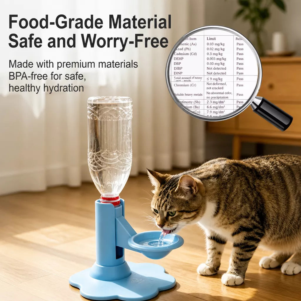 Adjustable-Height Pet Water Dispenser for Cats
