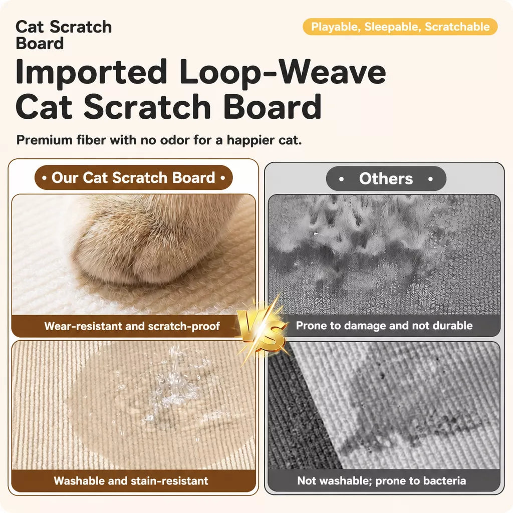 Corner Wall-Mounted Cat Scratcher with Braided Cotton Rope