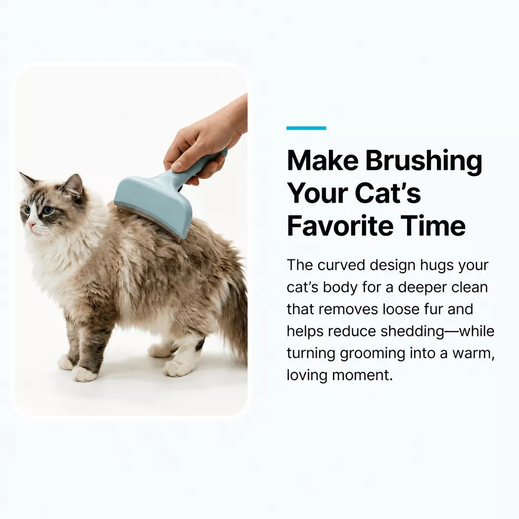 Pet Undercoat Grooming Comb for Cats and Dogs, Blade-Free Detangling Tool