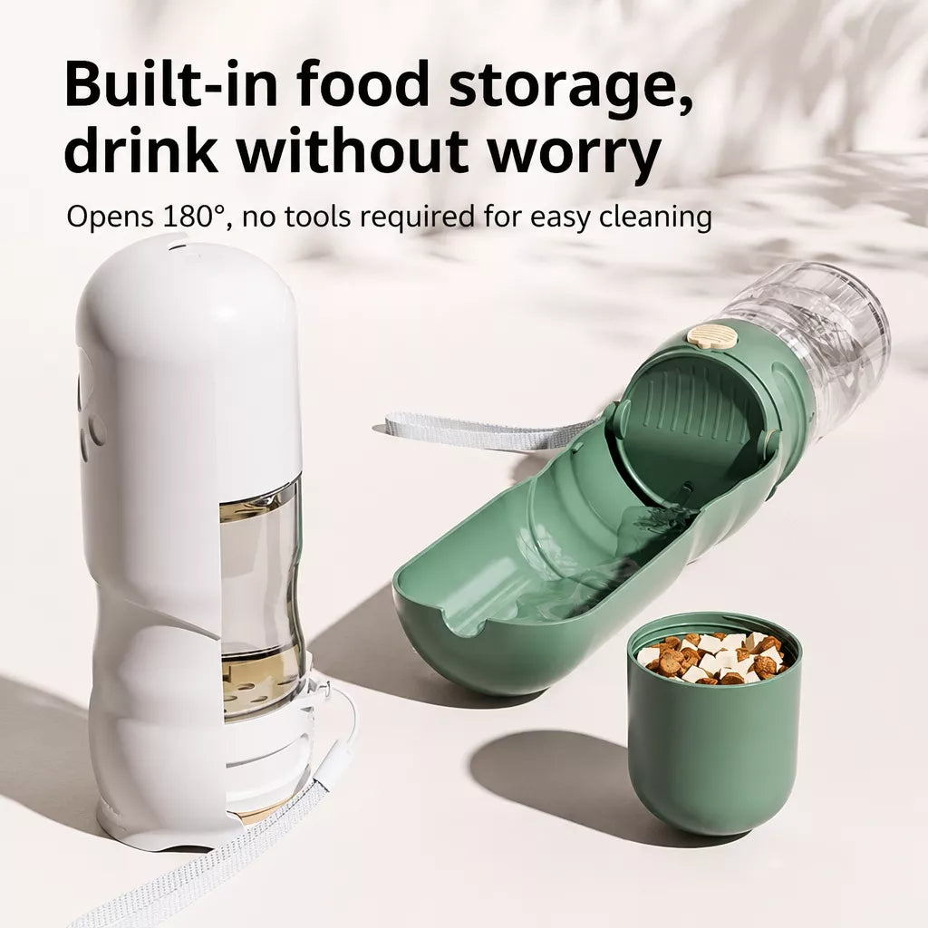 Portable Pet Water Bottle with Foldable Drinking Cup for Dogs & Cats
