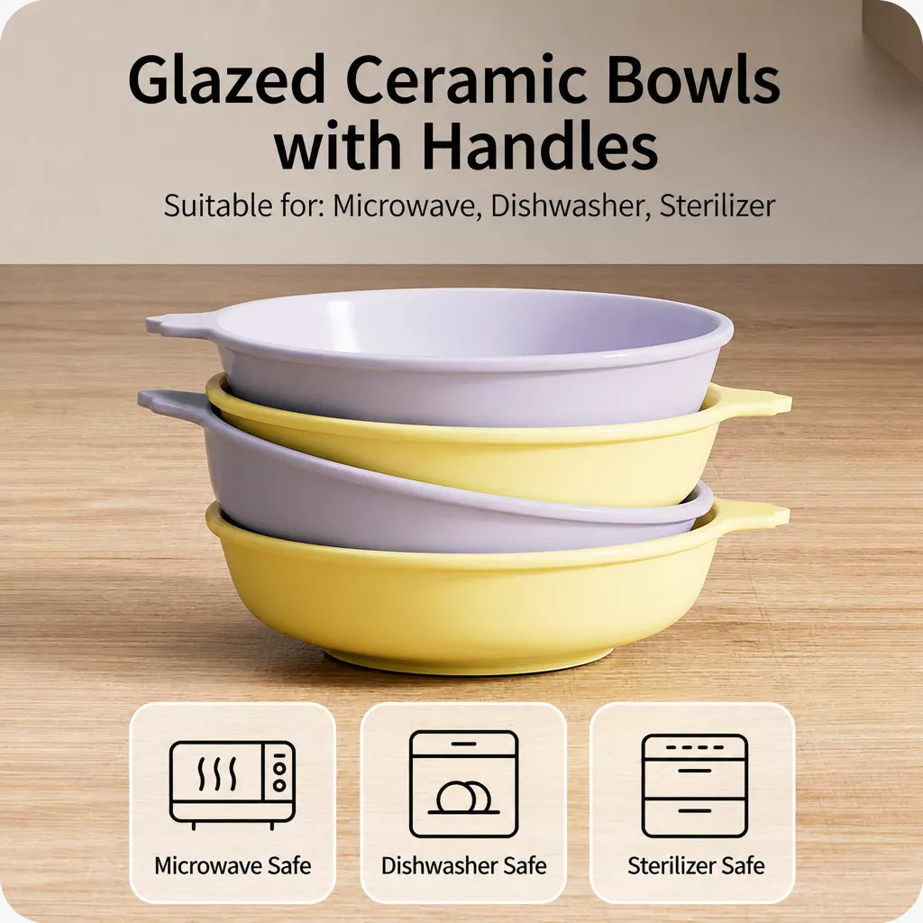 Double Pet Bowl Stand with Paw-Print Bowls