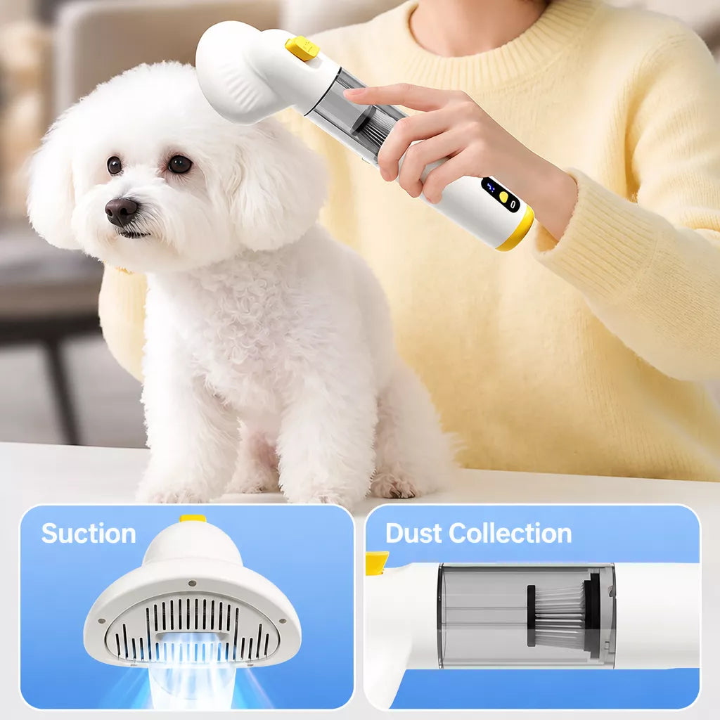 Pet Grooming Vacuum and Dryer with Deshedding Brush