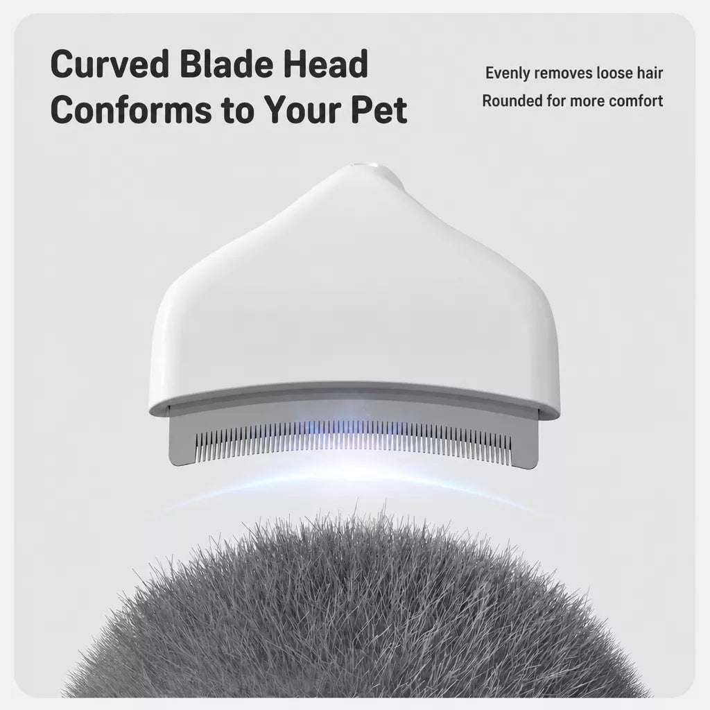 Curved-Tooth Pet Grooming Comb for Cats and Dogs