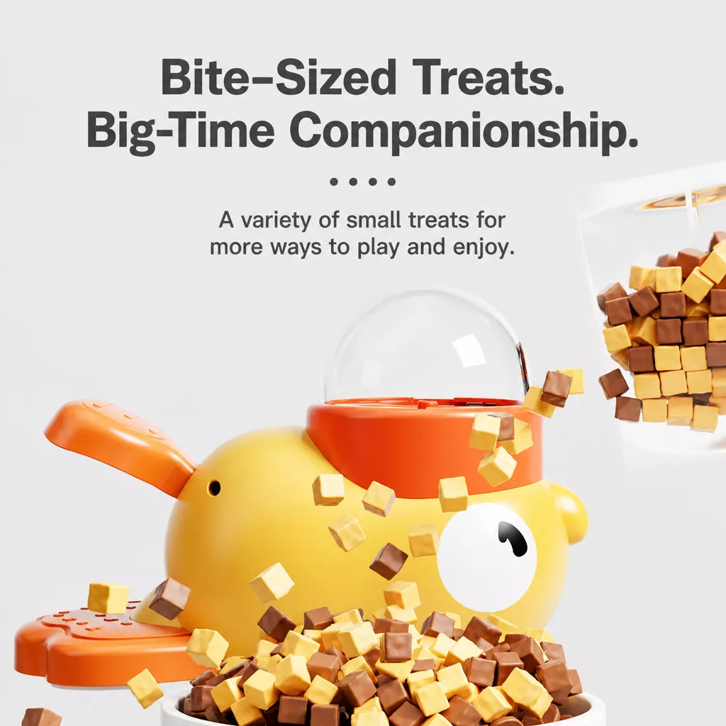 Rotating Duck Treat Dispenser Toy for Cats