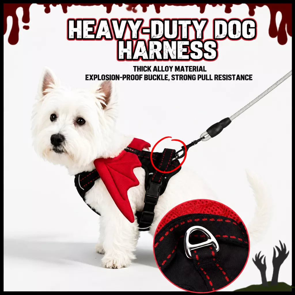 Wing-Detail Nylon Dog Harness