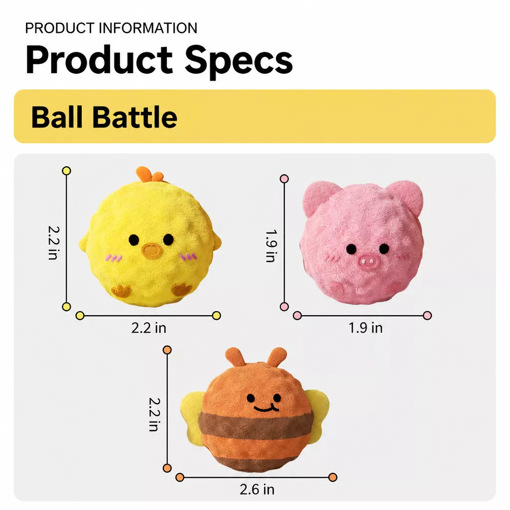 Cartoon Spiky Squeaky Ball Toy for Dogs