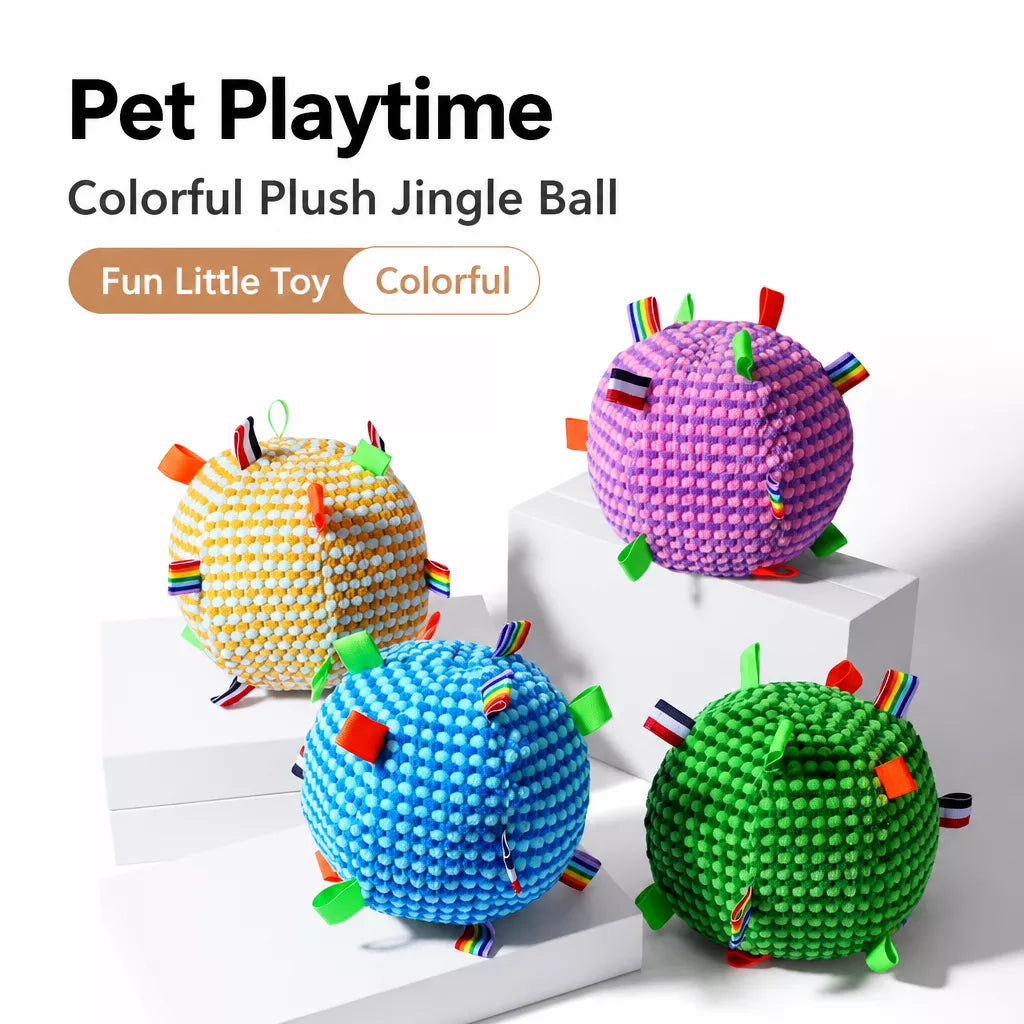 Squeaky Plush Ball Dog Toy