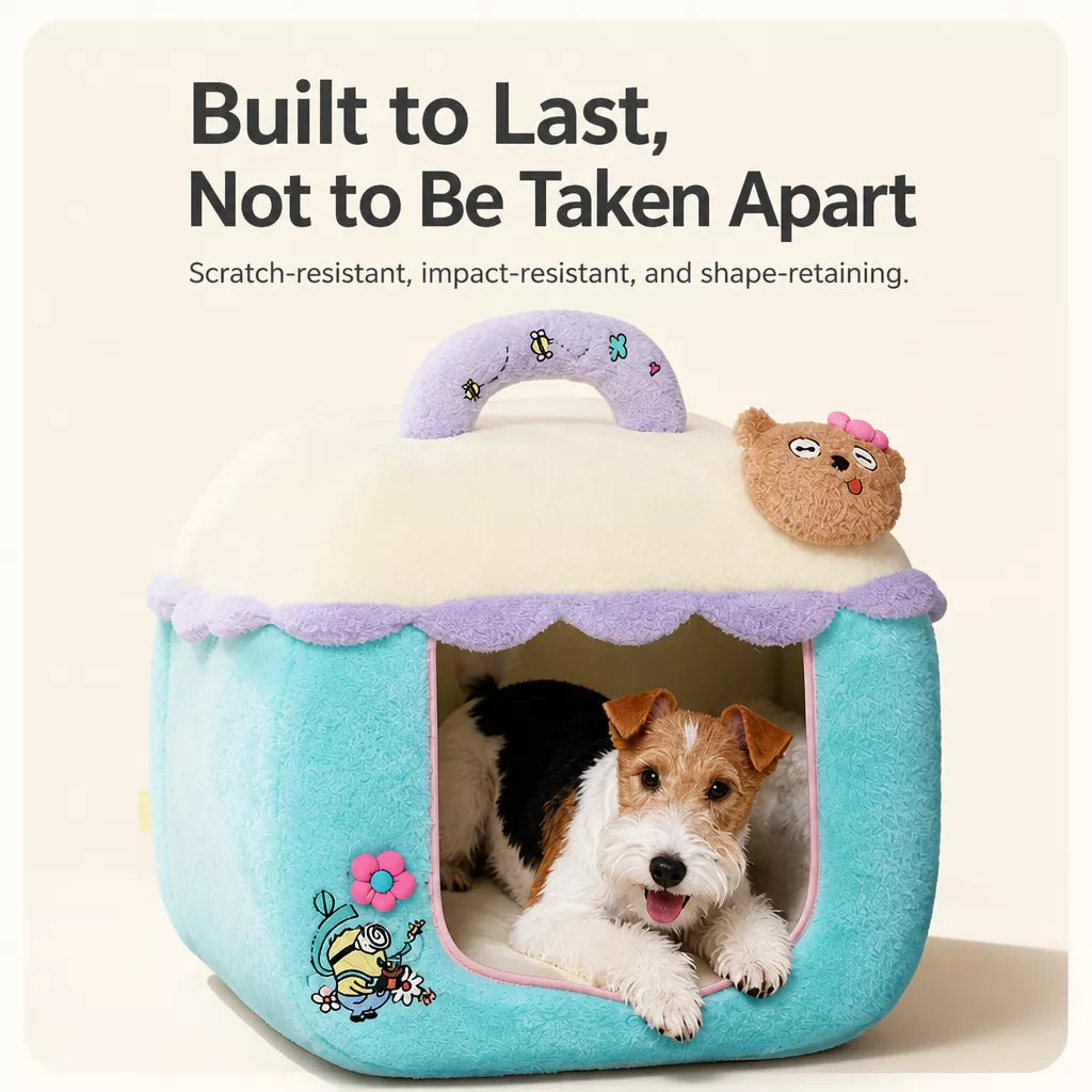 Pet Bed with Removable Washable Cover for Cats and Dogs