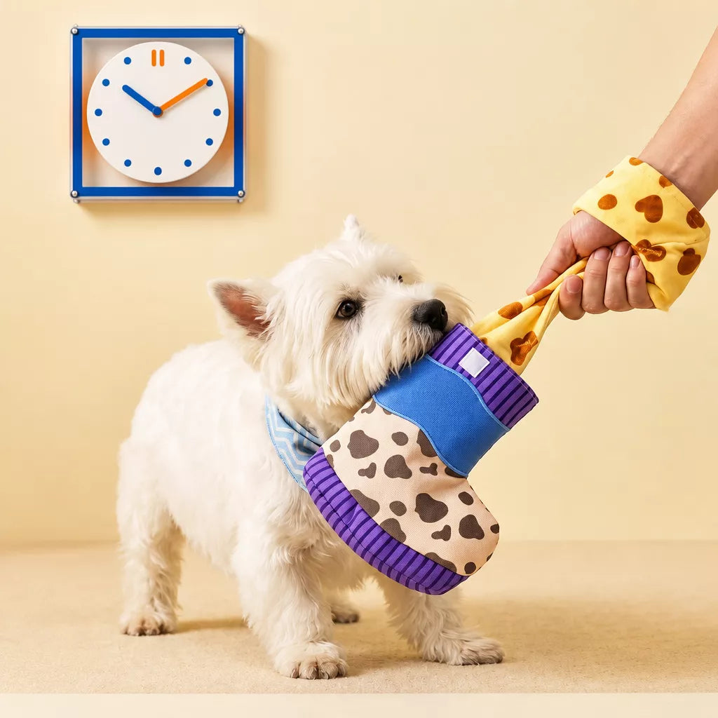 Dog Snuffle Boot Toy with Treat Dispensing and Squeaker