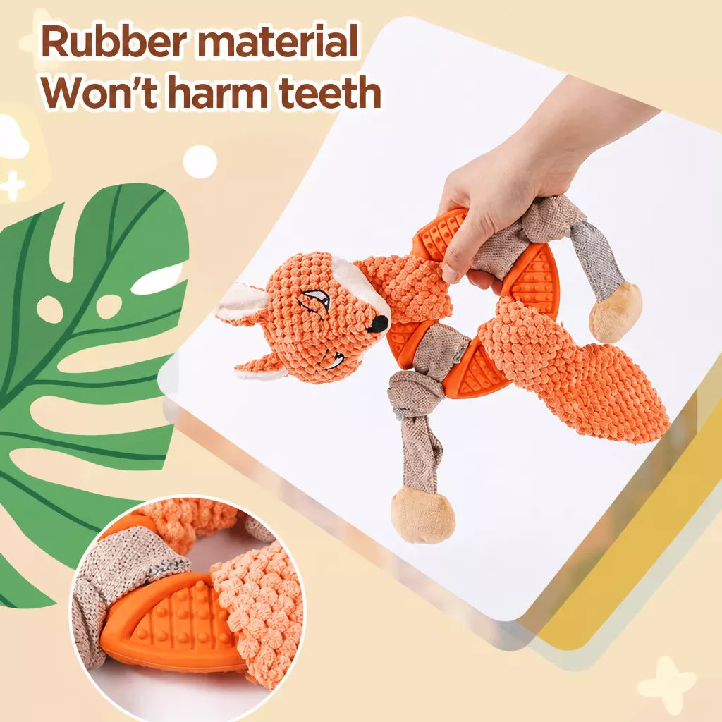 Squeaky Plush Dog Toy for Chewing and Play