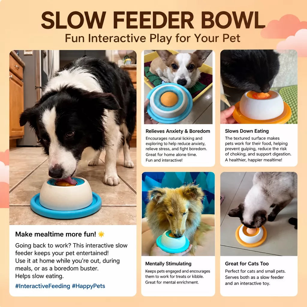 Interactive Treat-Dispensing Slow Feeder Toy for Dogs & Cats