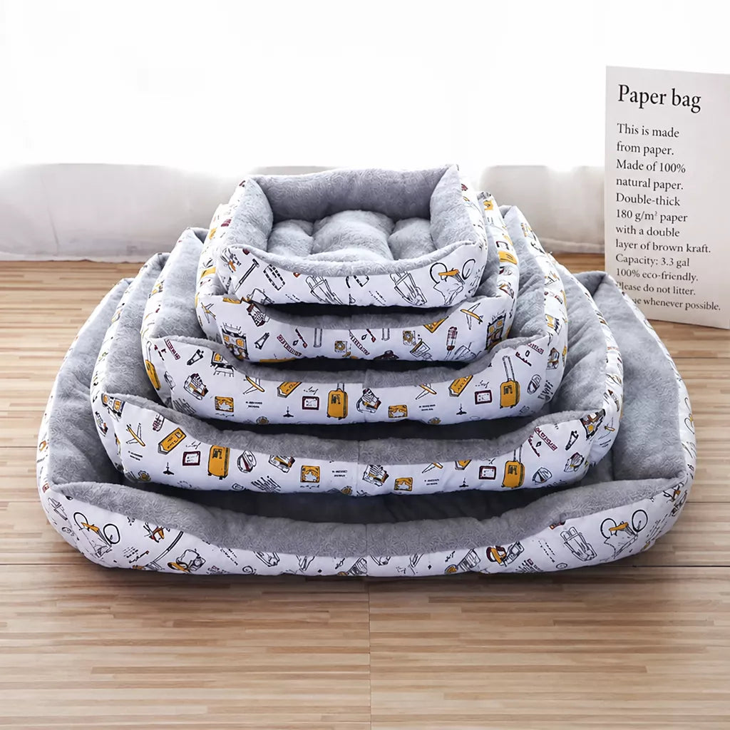 Rectangular Pet Bed for Dogs and Cats