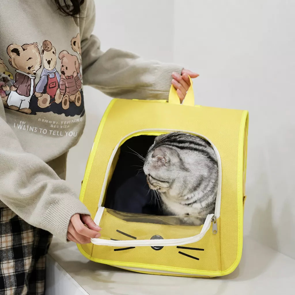 Pet Backpack Carrier with Panoramic Window for Cats & Small Dogs