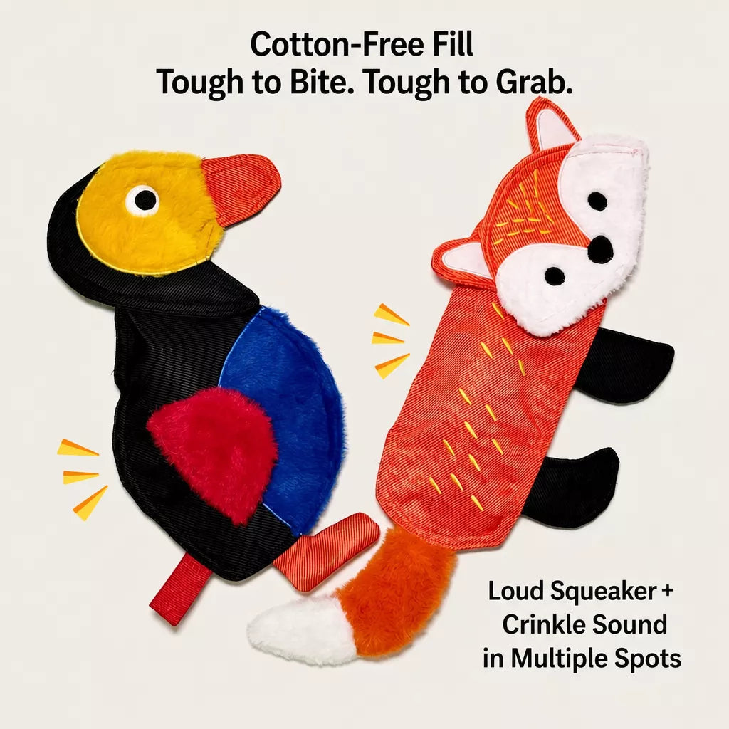 Squeaky Crinkle Dog Toy