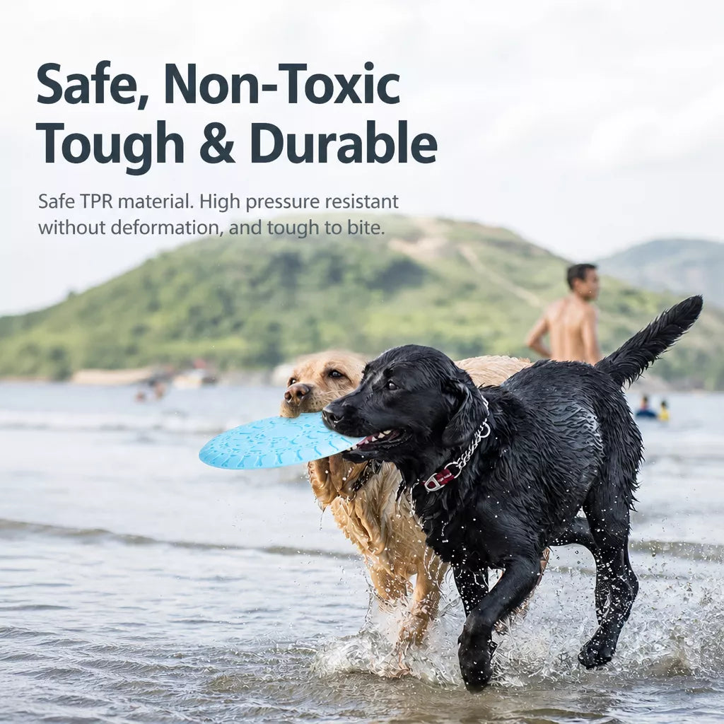Soft Resin Dog Frisbee for Outdoor Fetch and Training
