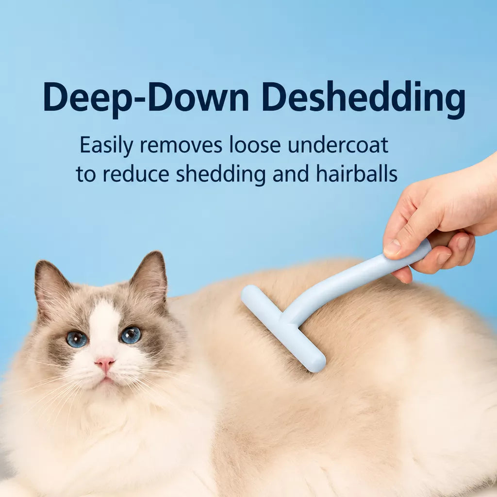 Pet Grooming Rake Comb for Cats and Dogs with Long and Short Teeth