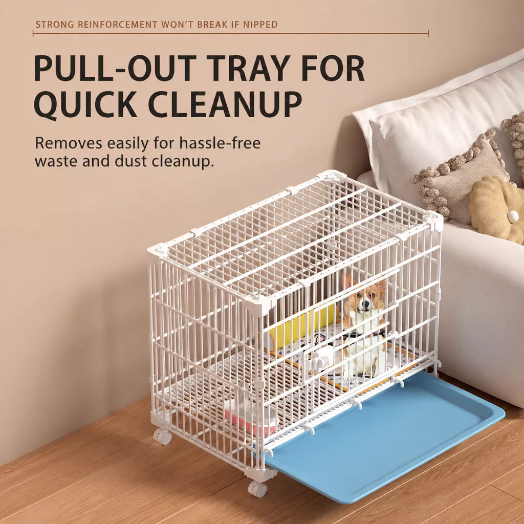 Indoor Stackable Resin Pet Crate with Potty Area