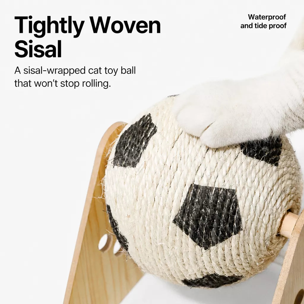 Vertical Sisal Cat Scratcher and Climbing Toy