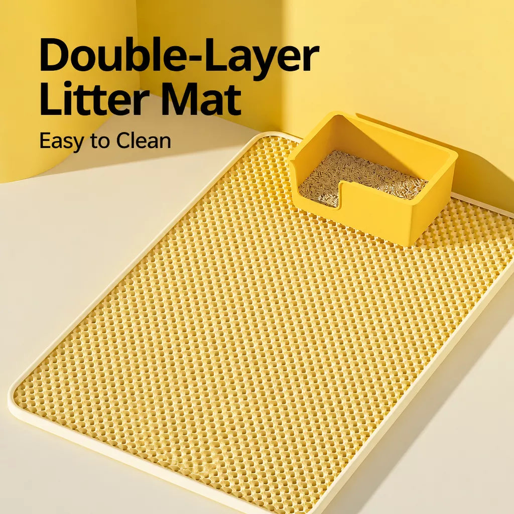 Cat Litter Mat for Catching Loose Litter Around the Box