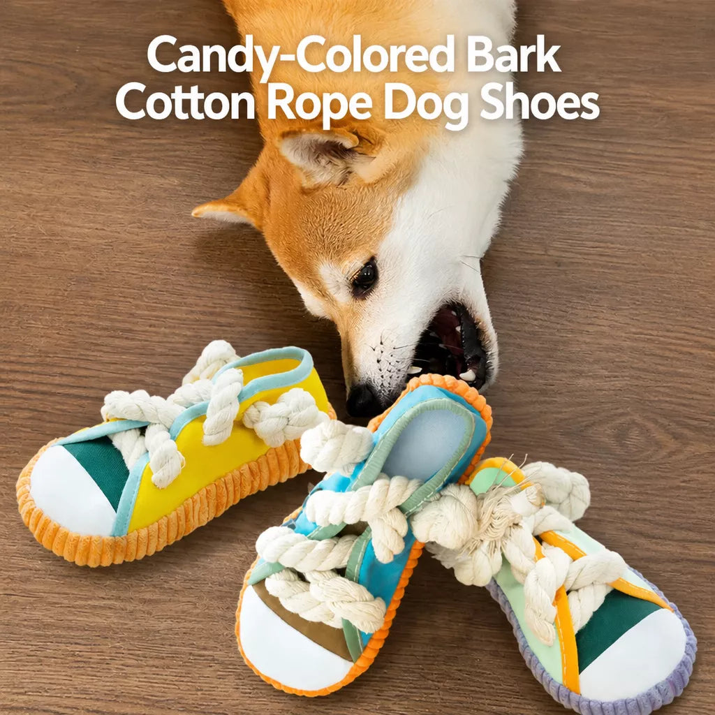 Squeaky Slipper Dog Toy in Oxford Cloth
