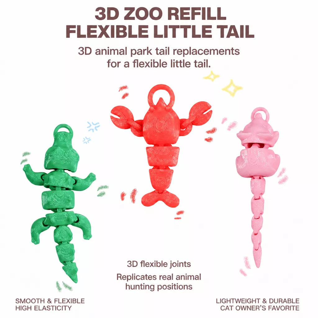 Retractable Cat Teaser Wand with Replaceable Attachments