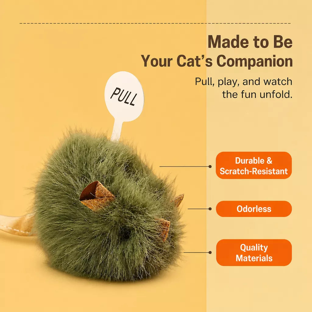 Touch-Activated Plush Mouse Cat Toy