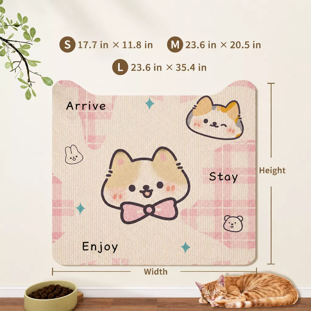 Self-Adhesive Cat Scratching Mat for Doors