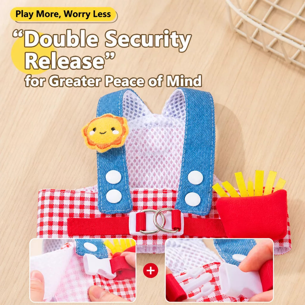 Pet Harness Vest and Hat Sets with Leashes