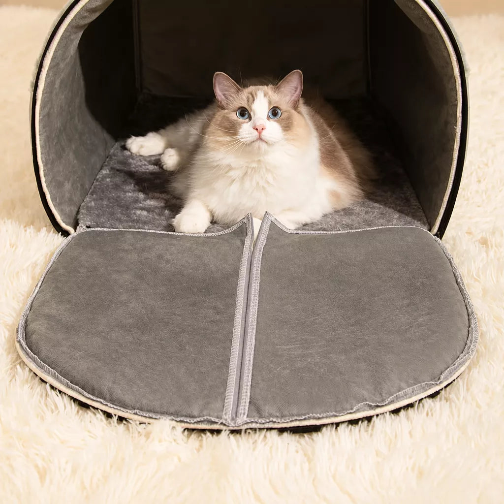 Enclosed Covered Pet Bed for Dogs and Cats