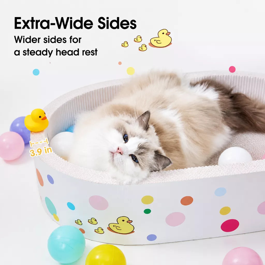 Deep Corrugated Paper Cat Scratcher Bed