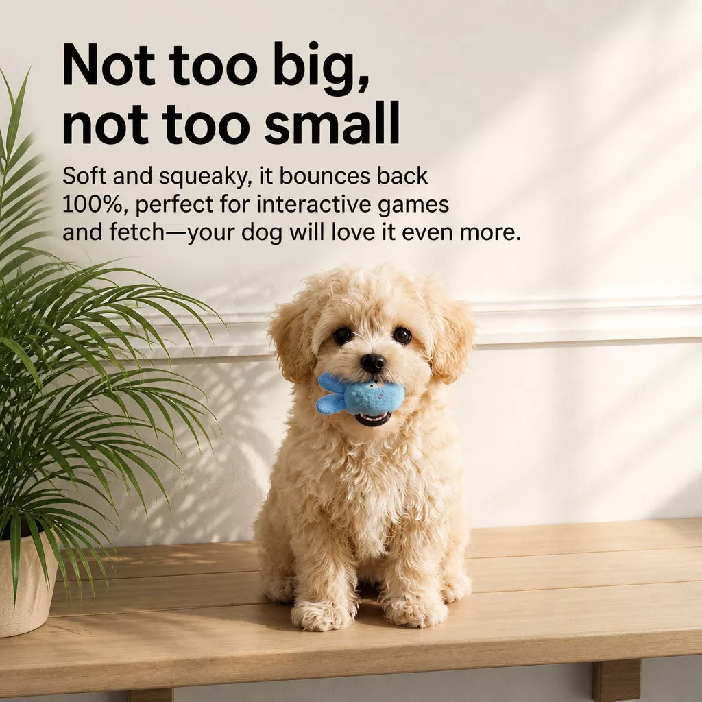 Squeaky Elastic Ball Dog Toy