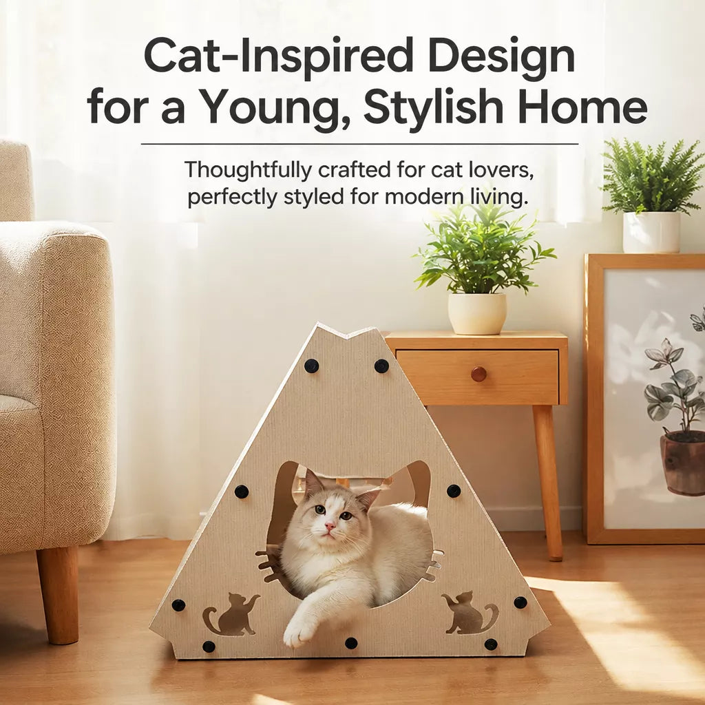 Triangular Cat Scratcher House