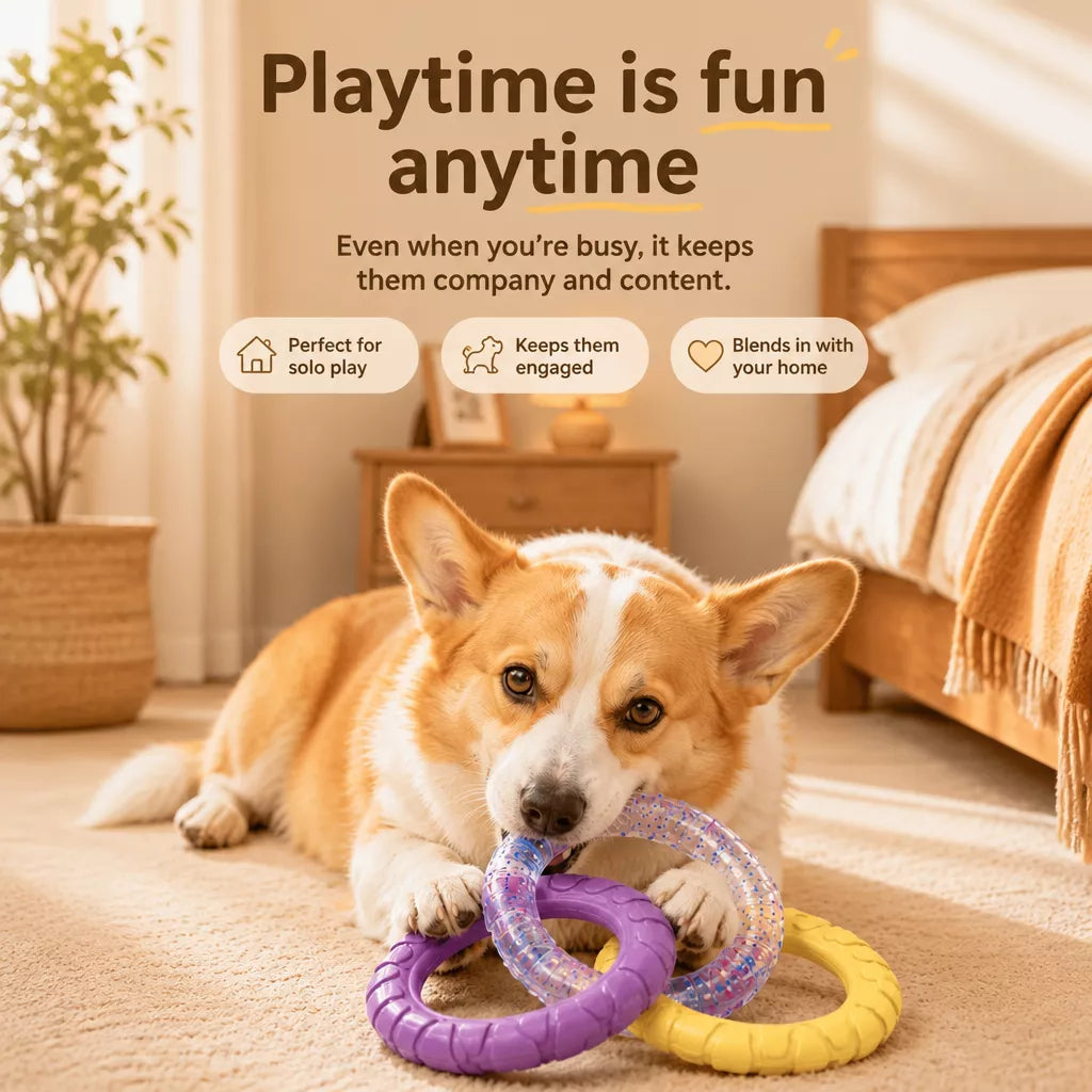 Interactive Dog Tug Ring Toy