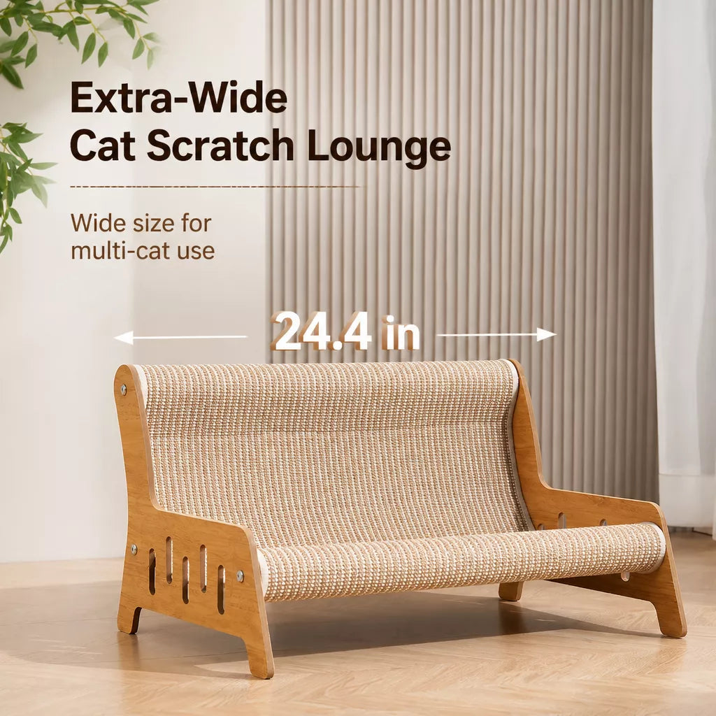 Two-in-One Sisal Cat Scratcher Lounger Bed