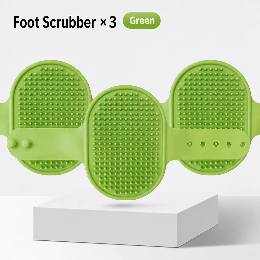 Strap-On Silicone Cat Grooming Brush for Table Legs