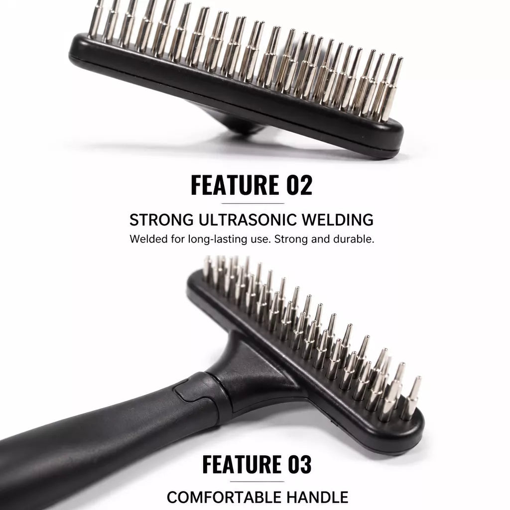 Long-Hair Dog Deshedding Rake Brush